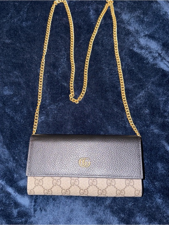 Gucci Handbags - Bi-color GG Marmont wallet on chain